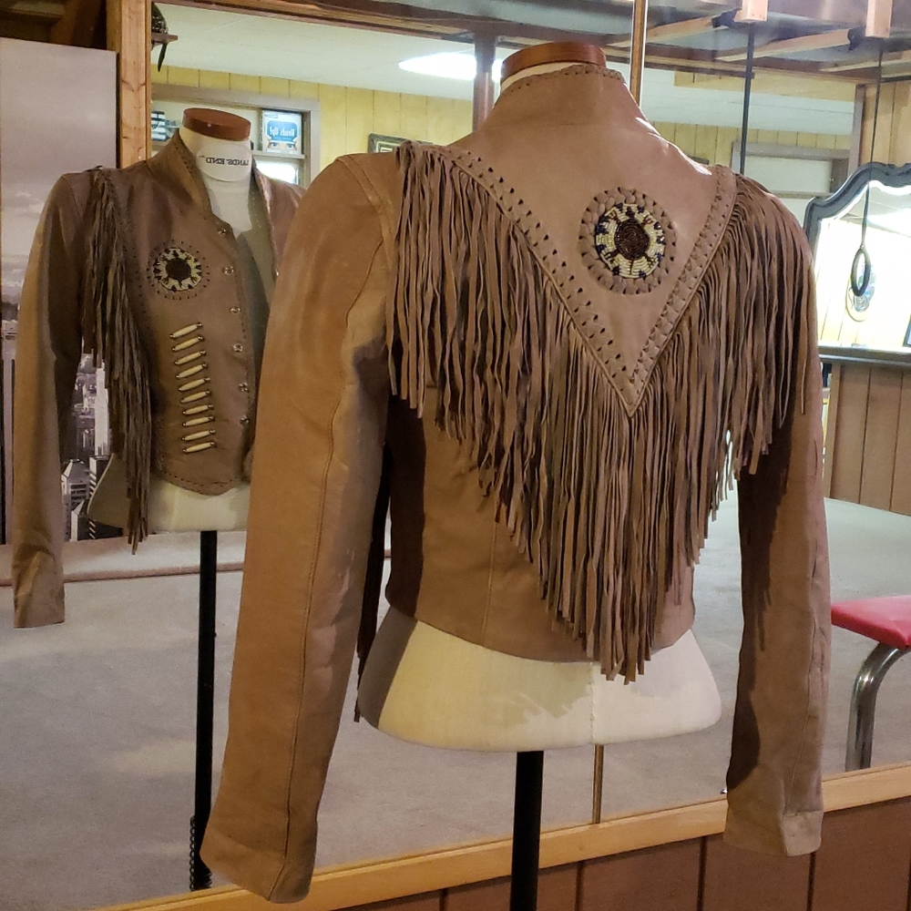 Leather motorcycle jacket